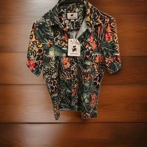 Very Rare Maison Noir Mens Full Button Up Size Small Floral Shirt